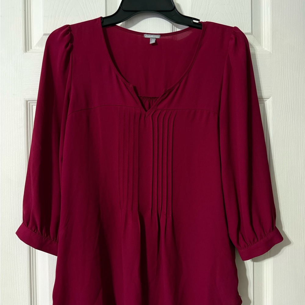 Charlotte Russe Deep Red Blouse Small